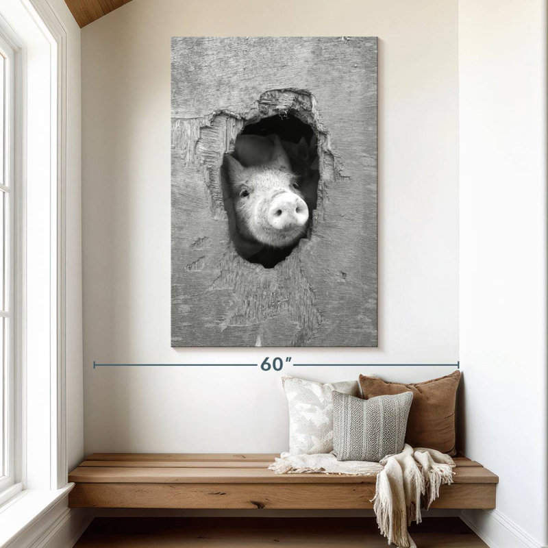 Brampt Peeking Pig, 51" H x 34" W