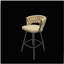Ensemble de 2 tabourets de bar, chaise d'îlot de cuisine non réglable, tabouret de bar rotatif à 360 degrés avec dossier et repose-pieds-1694519212