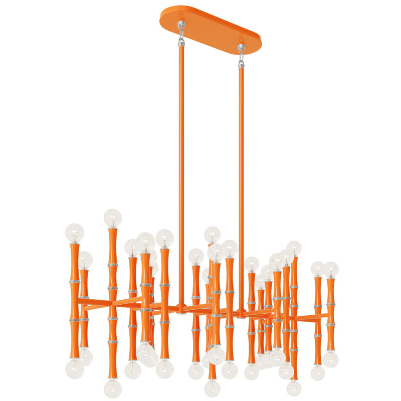Kane Pendant Light, Pumpkin/Polished Nickel