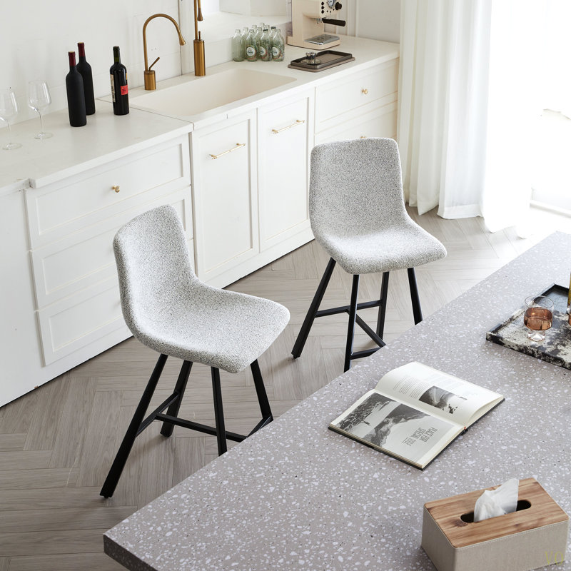 Tabouret de bar en tissu texturé Modern