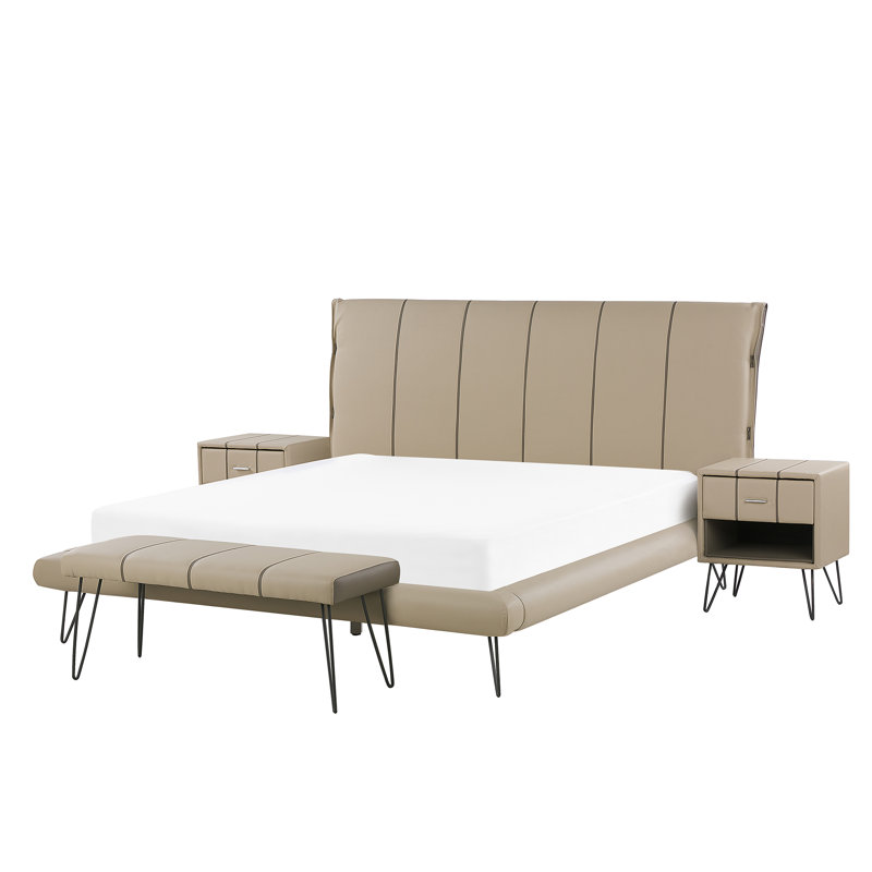 Margie Piece Bedroom Set, Kingsize (5'), Beige