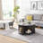 4-Piece Industrial Round Coffee Table-1936087637