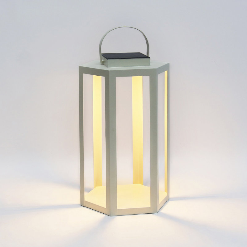 JOYCE SOLAR LANTERN 18", White, 18"