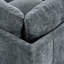 Canapé modulaire gris foncé avec revêtement et compartiments de rangement dissimulés