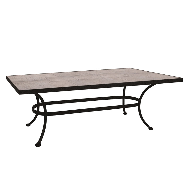 Outdoor Rectangle Coffee Table, Carbon Black, Summit Gray