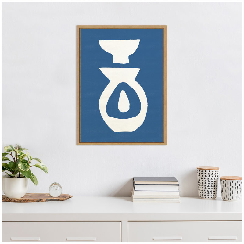 «Ceramo Blue Beige 1» par Rocket Jack, reproduction d'art sur toile encadrée