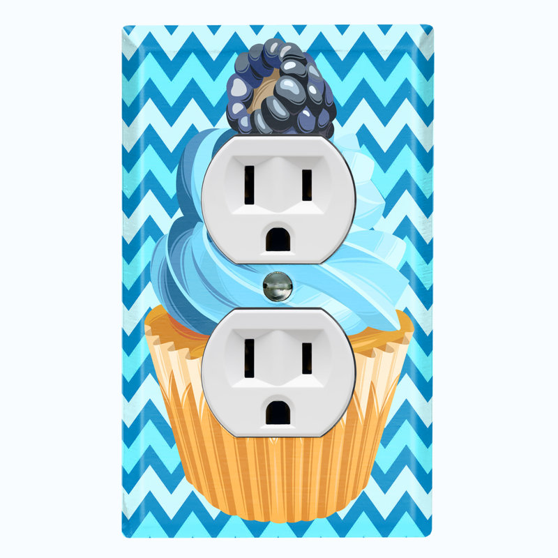 Plaque murale interrupteur à bascule Blackberry Cupcake