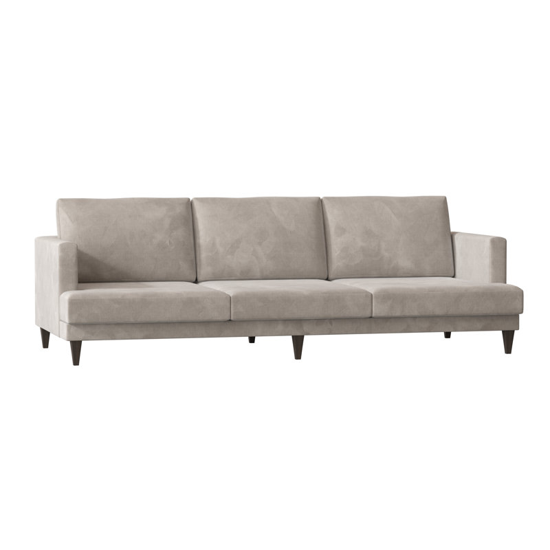 Carol Sofa, Bella Black Performance Velvet, Brown Mahogany