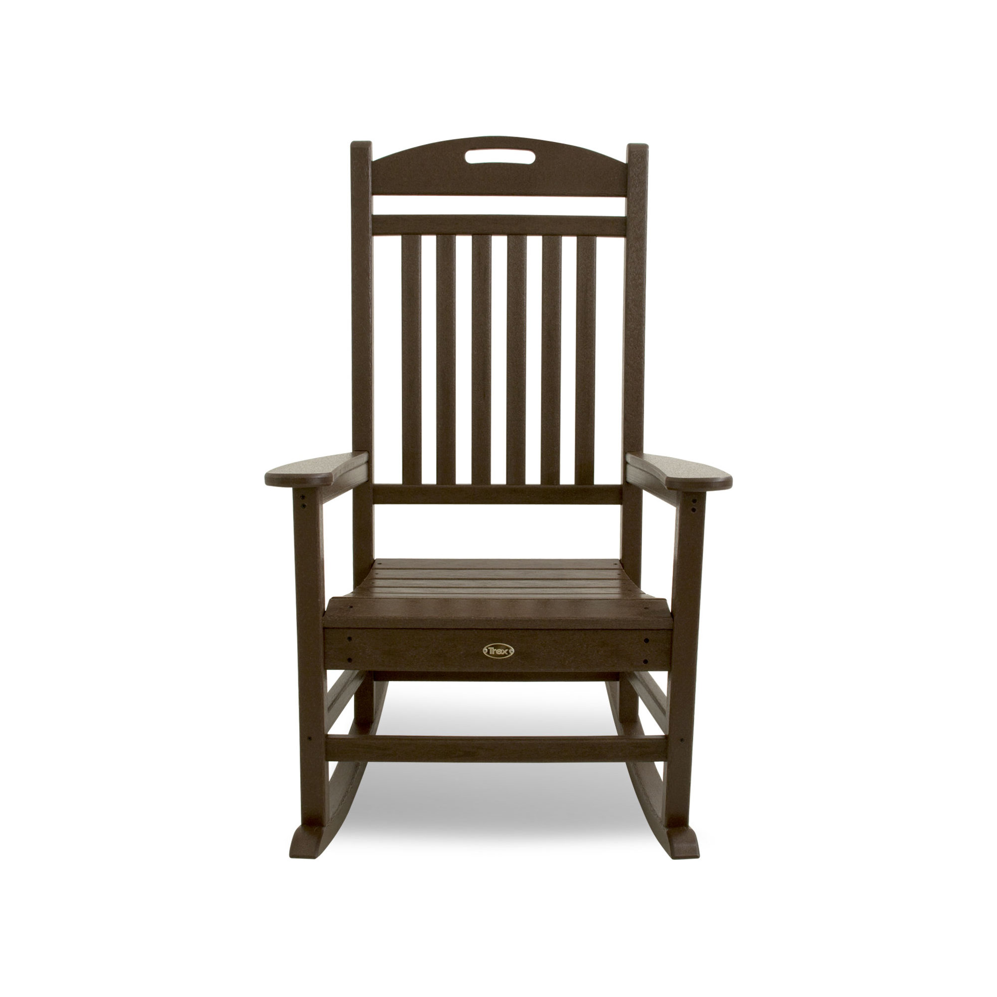 POLYWOOD Yacht Club Rocking Chair, Dark Brown