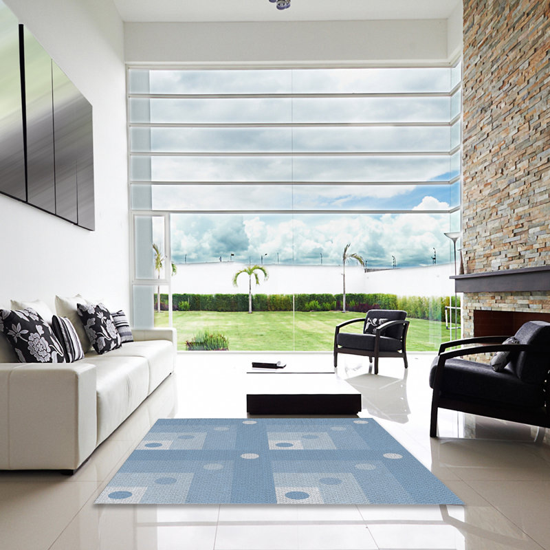 Perrinton Geometric Indoor Rug, Square 6'