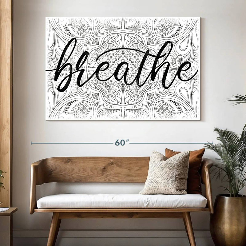 'Breathe Zen Pattern, 34" H x 51" W