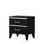 Table de chevet à finition noire avec rangement pratique - Améliore la fonctionnalité de la chambre à coucher avec une capacité de tiroir étendue