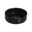 Lavabo de salle de bain rond en céramique avec lavabo pour salle de bain, fond noir avec motifs blancs (UNOR B)-1744692357