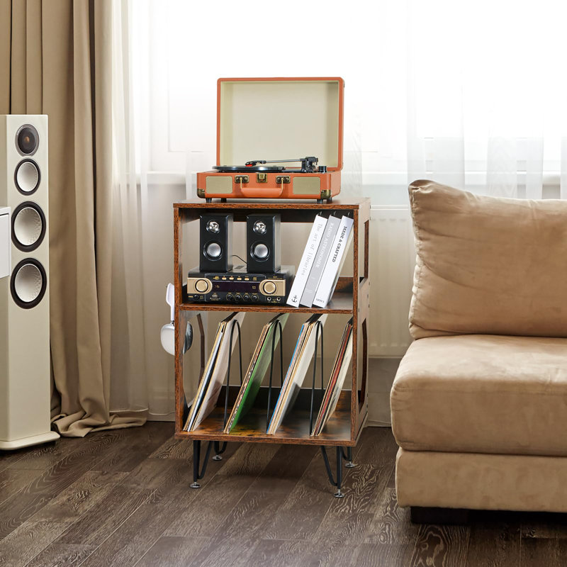 H Media Shelves, Brown