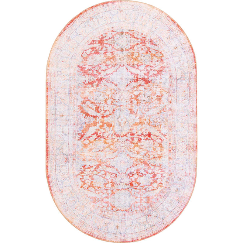 Chenille Oriental Indoor Rug, Oval 5' x 8'