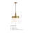 Itoro 1 - Light Brushed Gold Drum Pendant