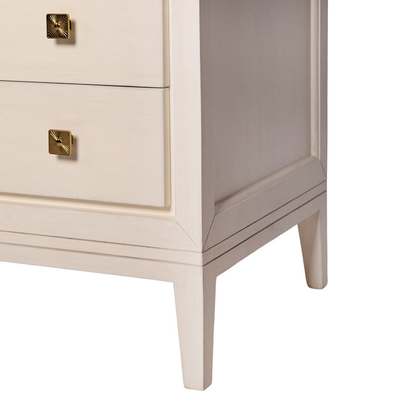 Franklin Solid Wood 4 - Drawer Accent Chest, Antique White