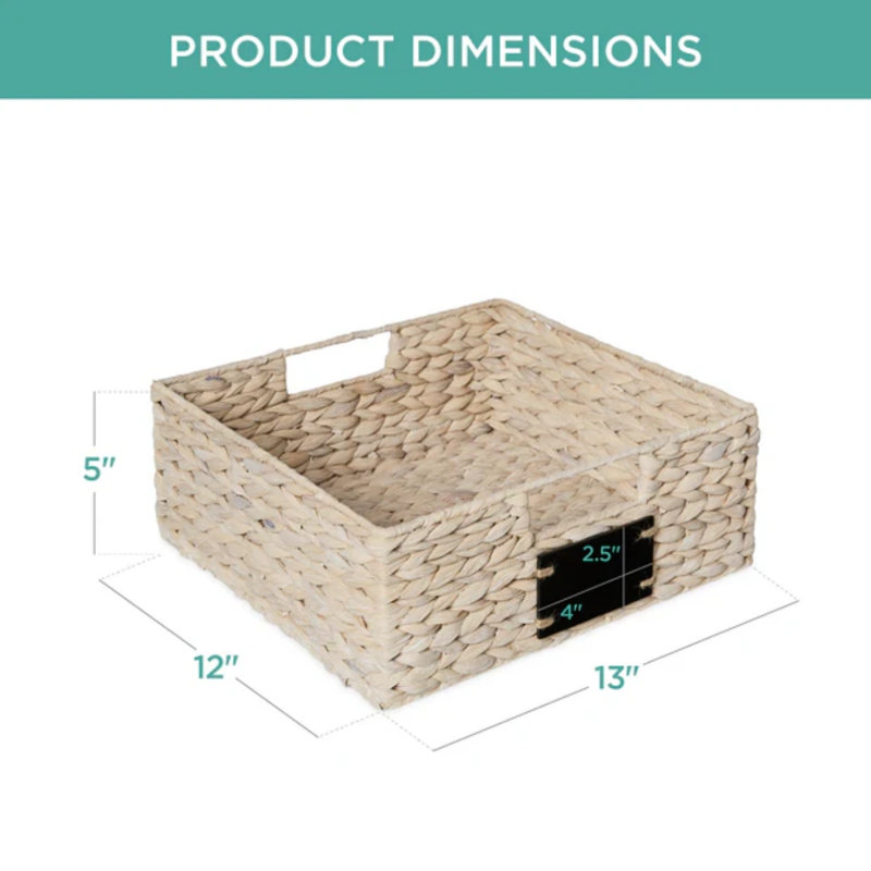 Pantry Baskets, 5" H x 12" W x 13" D, White