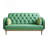 Loveseat Sofa With Tulip Pattern, Modern Upholstered Two Seater Sofa With 2 Dumpling-Shaped Throw Pillows, Comfy Couch
