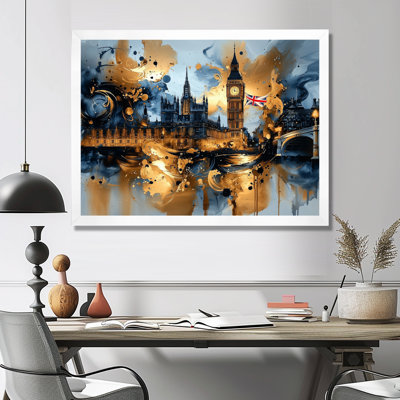 London Big Ben Glow On Gold IV - art mural de Londres