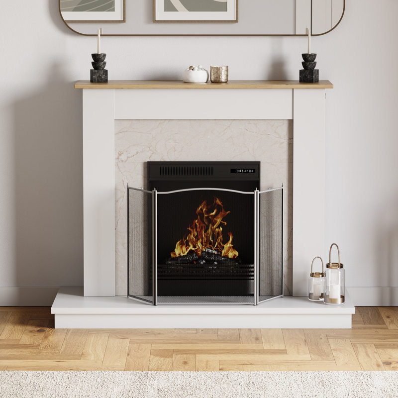 3 Panel Steel Fireplace Screen