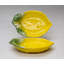 Ensemble de 2 petits plats en céramique en forme de citron
