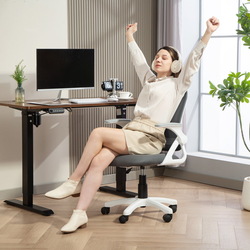 Mesh Office Chair, White/Grey