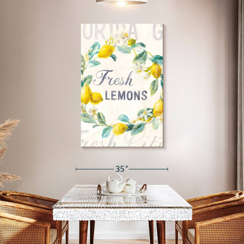 Kema Floursack Lemon Bright Wall Sign, 48" H x 32" W