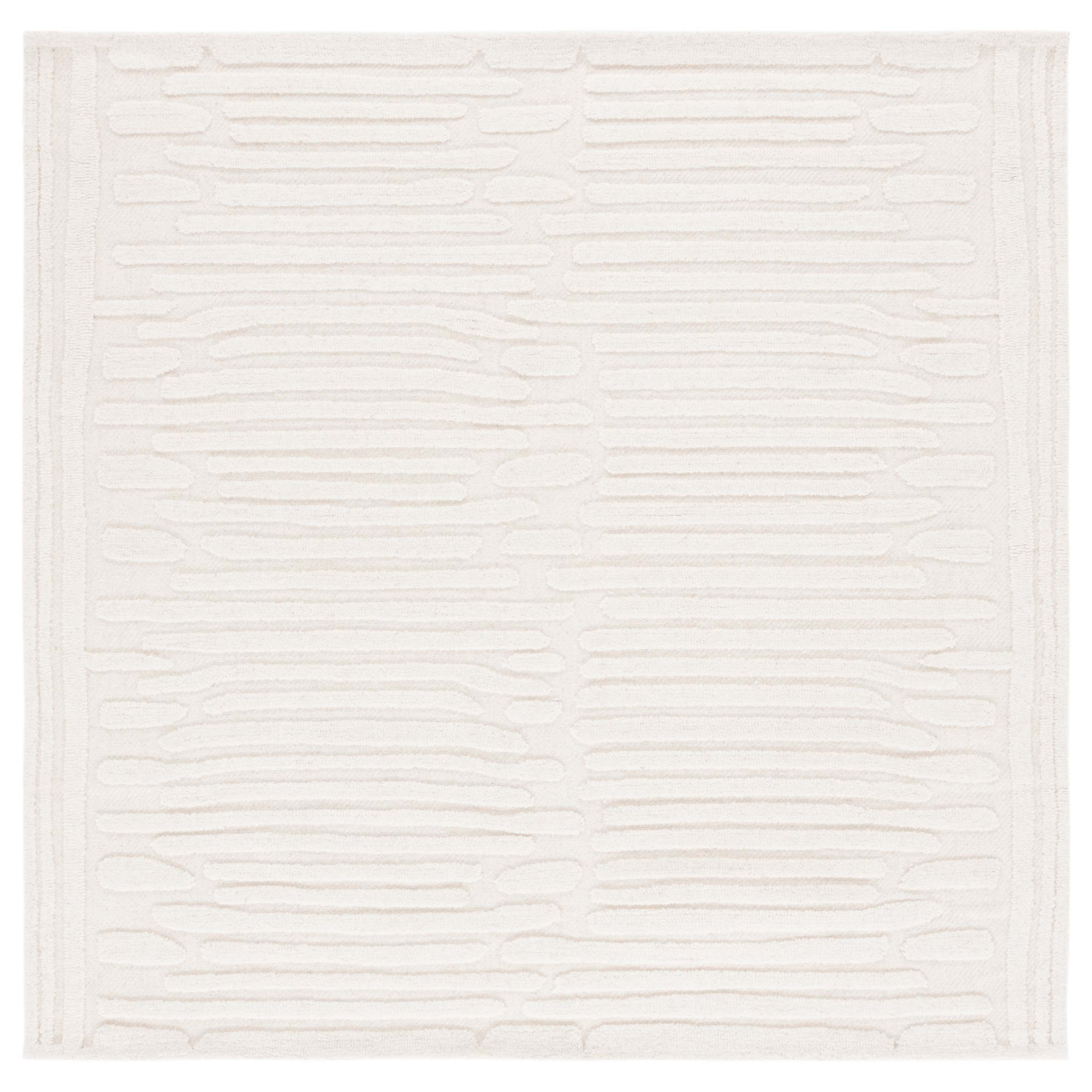 Elona Handmade Ivory Rug, Square 6'
