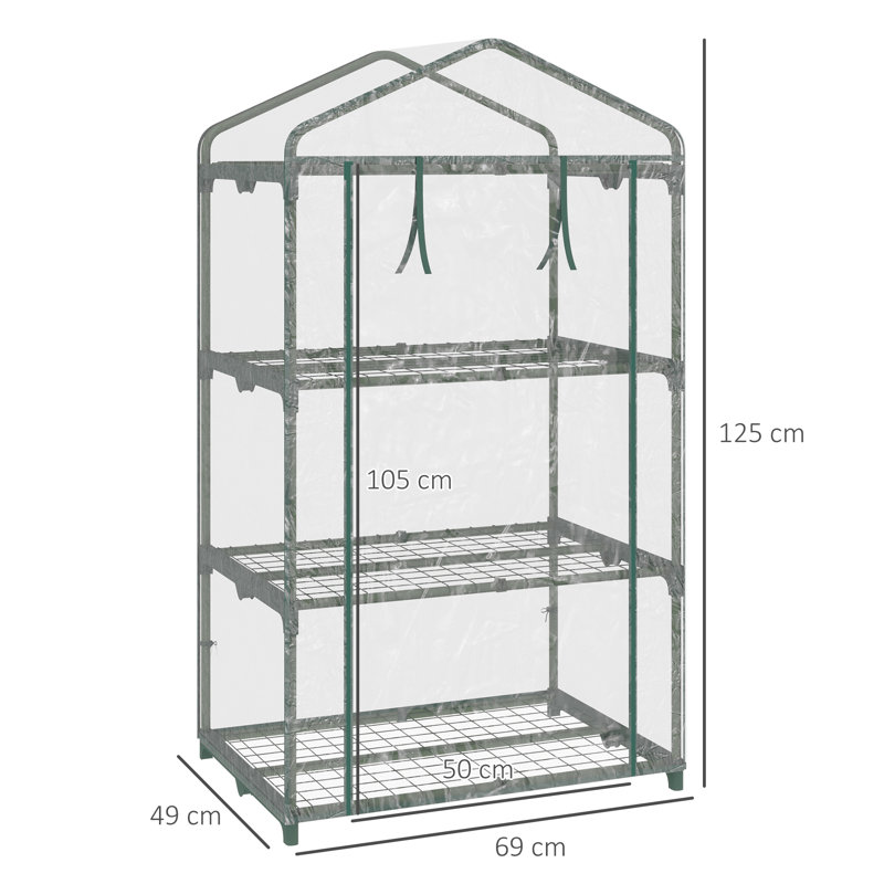Aidee 2 Ft W x 2 Ft D Lean-To Greenhouse