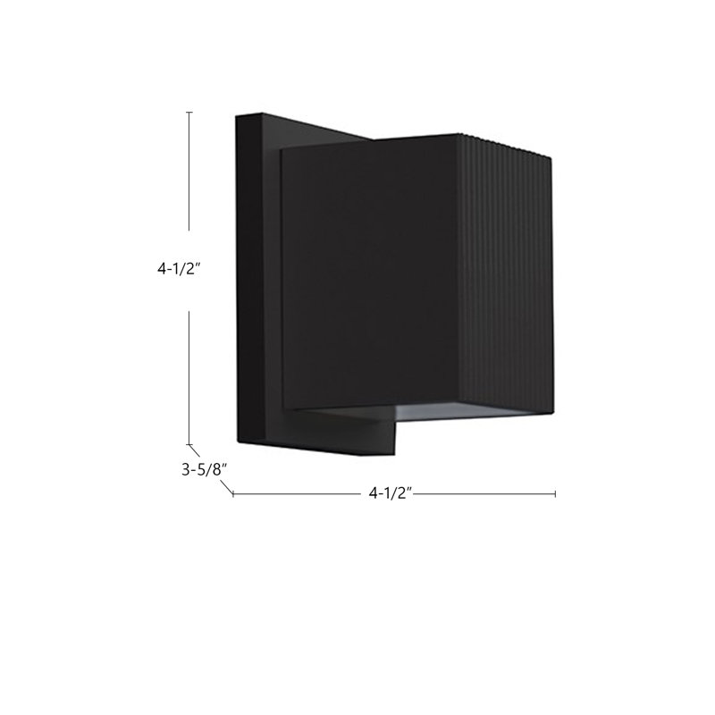 1 - Light LED Outdoor Flush Mount, Black