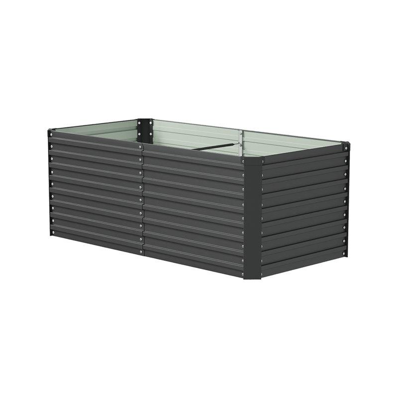 Raised Garden Bed, Black, 60cm H x 160cm W x 80cm D