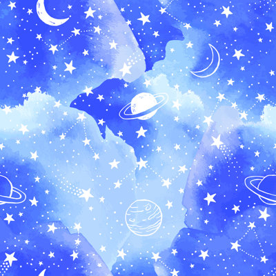 Motif de ciel bleu sans soudure Riott sur toile