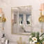 Miroir de salle de bain rectangulaire encadré en or l 24 po x H 30 po Lyra-134458425-133686886