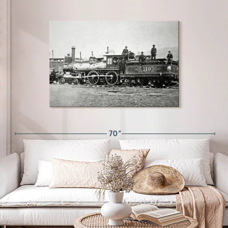 Mehar Union Pacific Locomotive No.119, 30" H x 45" W