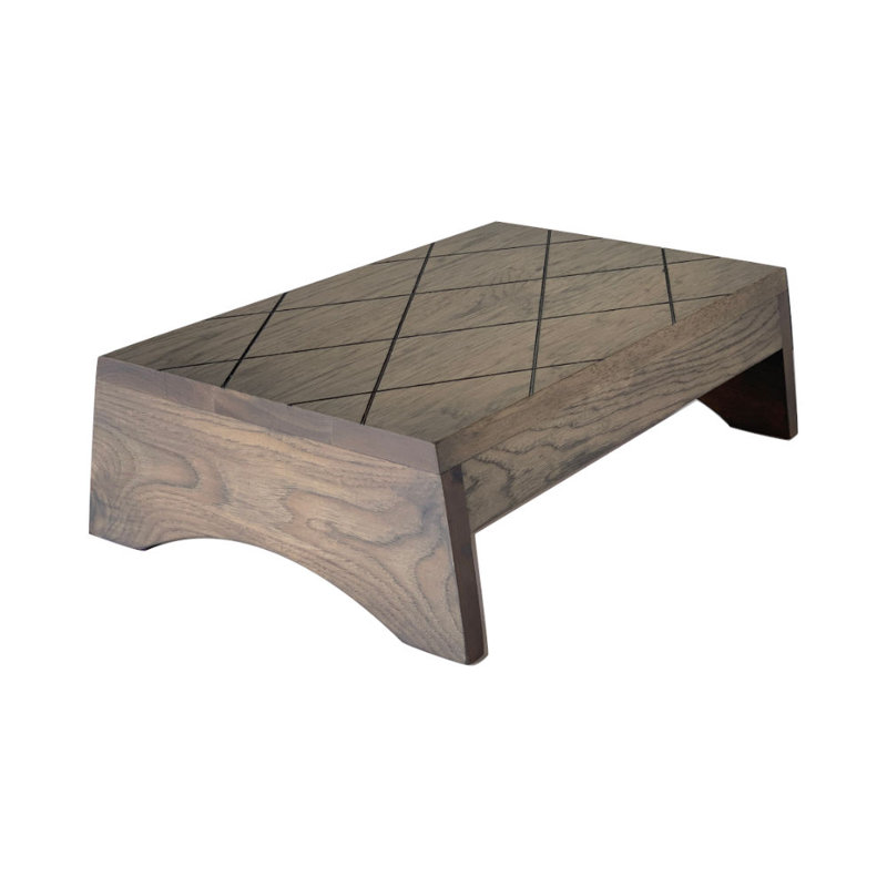 Grand escabeau en bois, gris