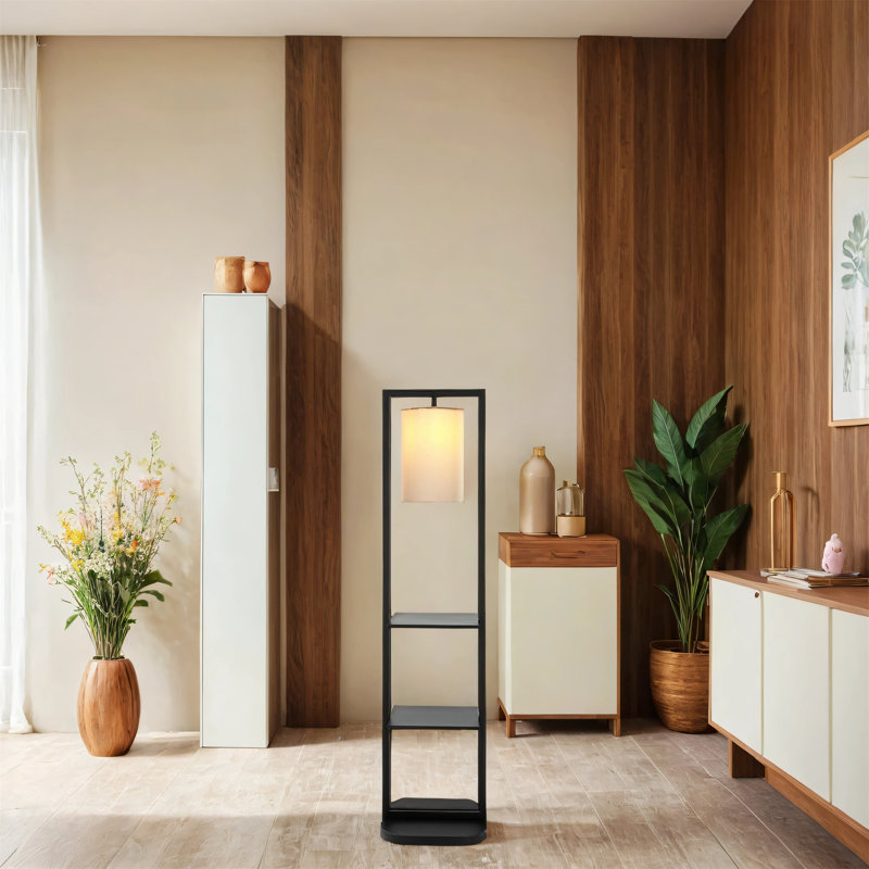 Double-tier Vertical Storage Rack With Lighting (bulb Not Included)
