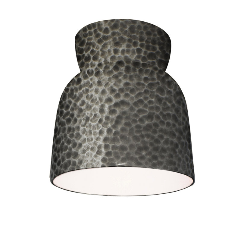 Logan Radiance - Hourglass Flush-Mount, Hammered Pewter, LED (Integrated)