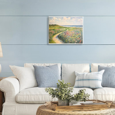 Plaque murale impressionniste «Coastal Meadow» par Petal Prints Design