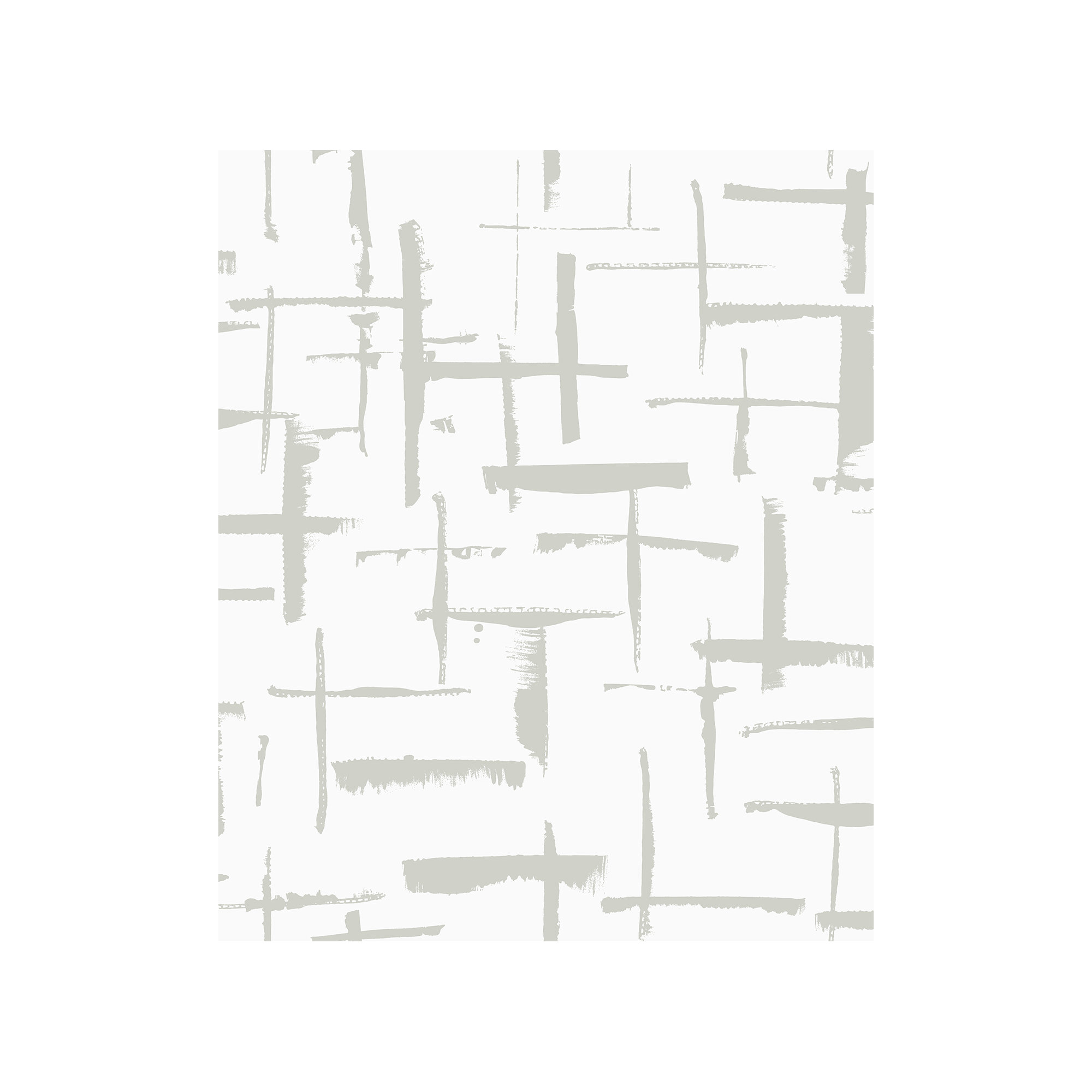 Niseko Modern Abstract Wallpaper, Metallic Silver Lining