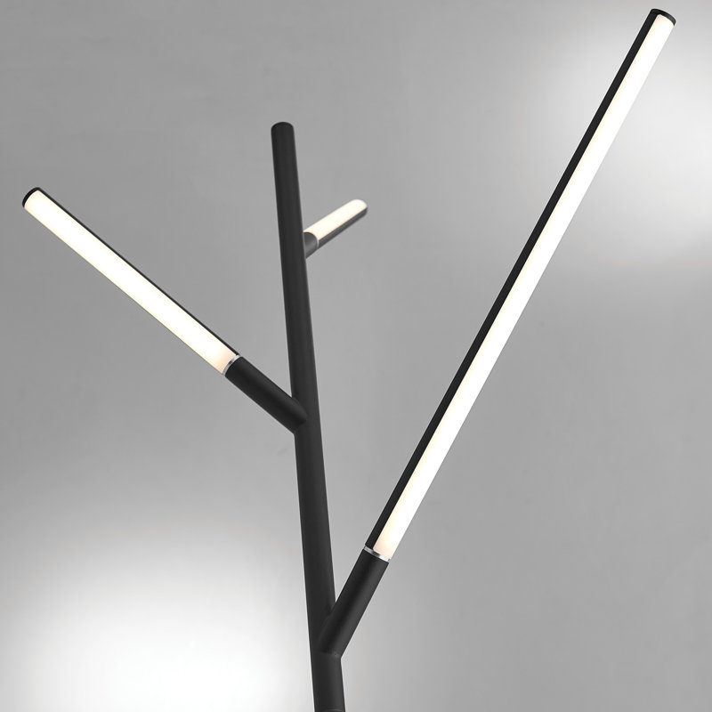 Lampe sur pied à DEL 74,5 po Rivera, Noir