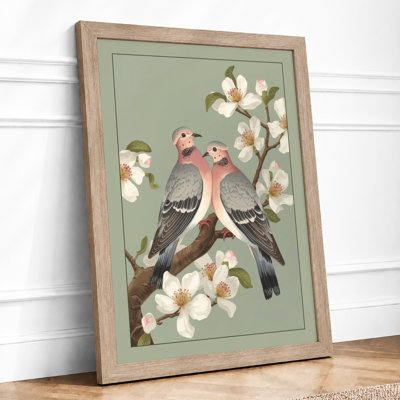 Birds in Blossom Botanical - Framed Print