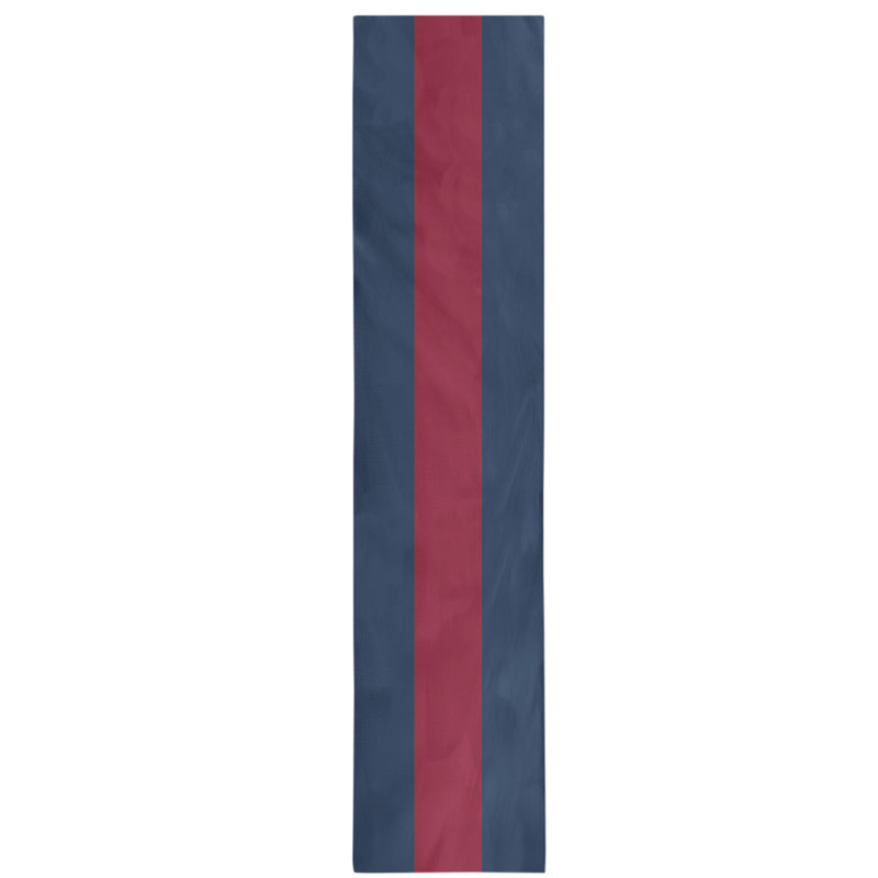 Winnipeg Table Runner, 90" x 16", Polar Night Blue/Red/Polar Night Blue, Cotton Blend