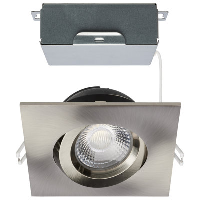 4" Square Adjustable Trim Selectable Colour Temperature Dimmable Air-Tight IC Rated LED Canless Recessed Lighting Kit