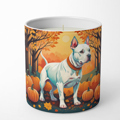 Caroline's Treasures Pumpkin Spice Scented Tumbler Candle With Ceramic Holder In Multi Color