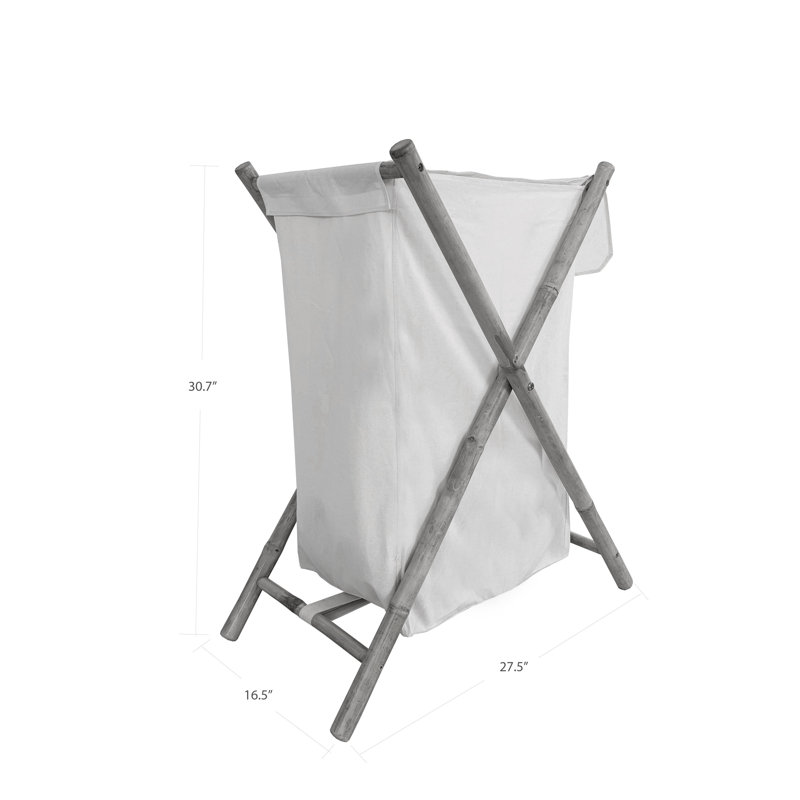 Wood Laundry Hamper with Handles