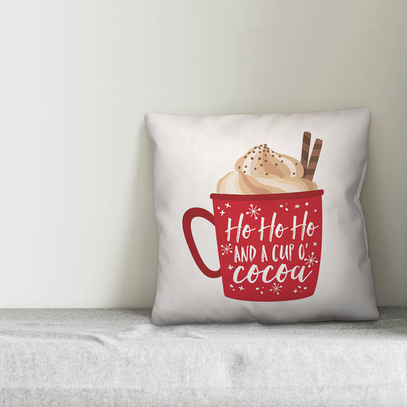  Coussin décoratif Ho Ho Ho and a Cup of Cocoa