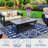 Outdoor Area Rug 8' x 10' Reversible Woven Plastic, Water-Resistant Quick-Dry Foldable Design with Stakes, for Patio, Camping, RV or Beach Use-304112495-304112492
