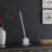 23" In Modern Led Leaning Towering Stick Metal Table Lamp, Fully Assembled