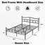 Metal Bed Frame With Headboard-1241608704